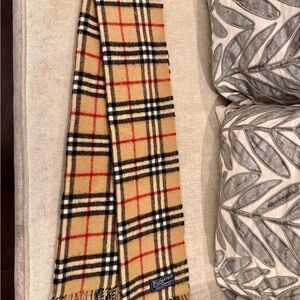 Burberry Classic Beige and Red Plaid Scarf